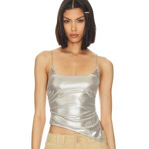 Superdown Lexie Metallic Halter Top